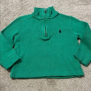 Polo Ralph Lauren Green Quarter-Zip pullover Sweater size 2T